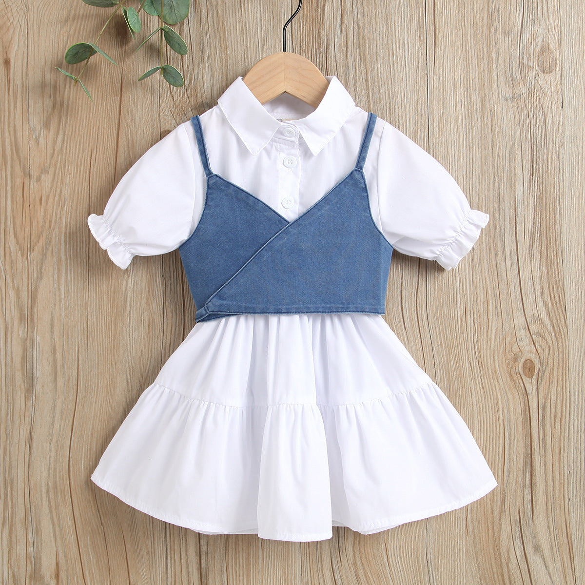 Girls' Style Short-sleeved Vest Suit