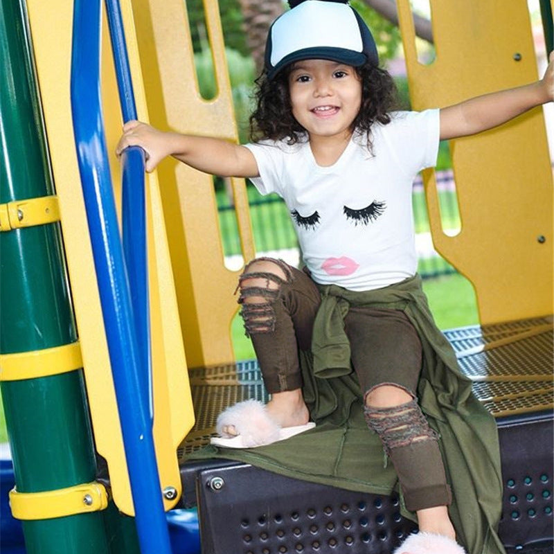 Pudcoco Girl Set T-shirt Pants Leggings Outfits Set Clothes
