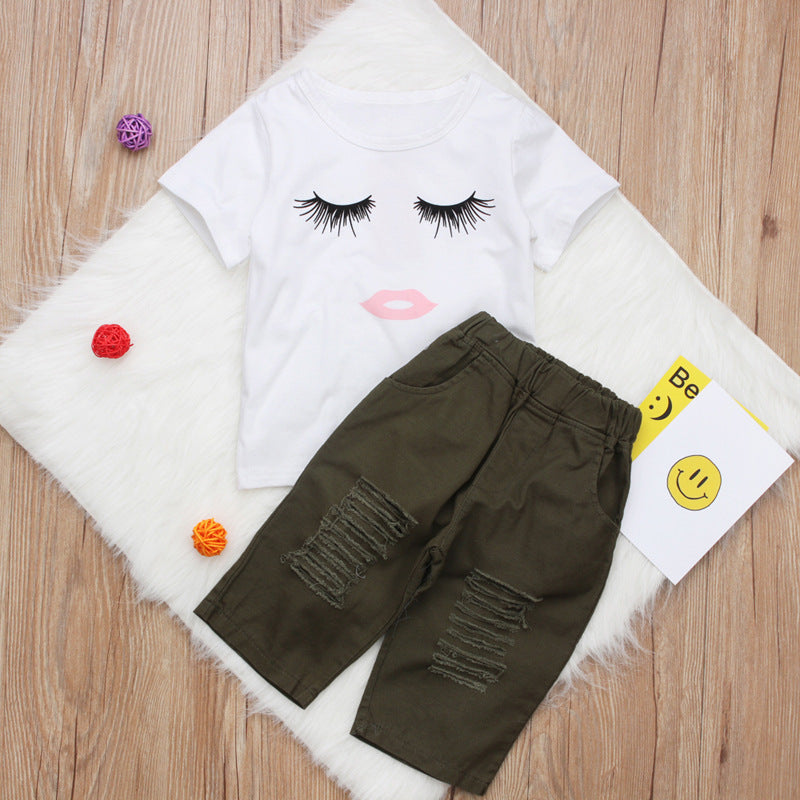 Pudcoco Girl Set T-shirt Pants Leggings Outfits Set Clothes