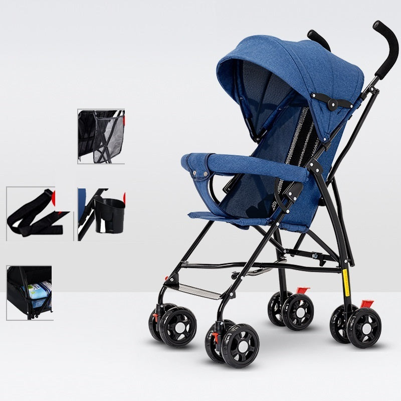 Sit And Lie Down Baby Portable Folding Simple Trolley