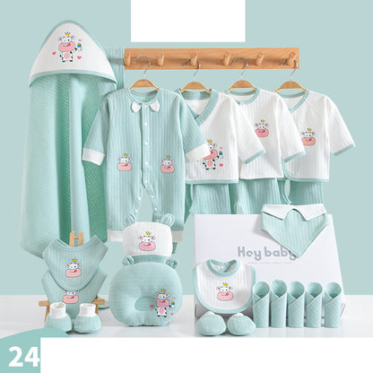 Fashion Cotton Winter Baby Clothes Full Moon Gift Set