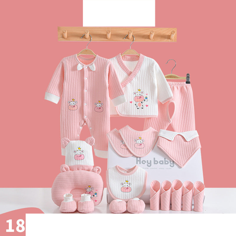 Fashion Cotton Winter Baby Clothes Full Moon Gift Set