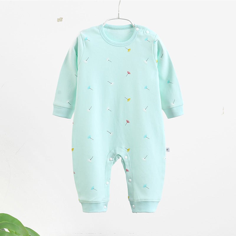 Baby combed cotton jumpsuit