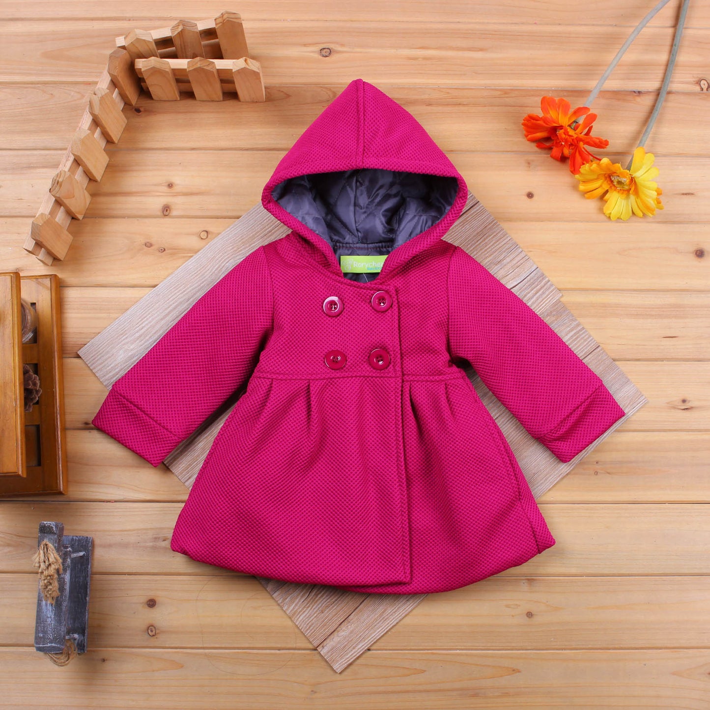 Winter baby wear warm coat hooded jacket 3 colors