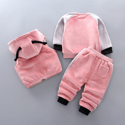 Fleece Thickening Boy Baby Suit Baby Boy Sweater Tide