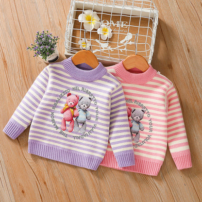 Plush Padded Baby Knitted Sweater Kids Sweater