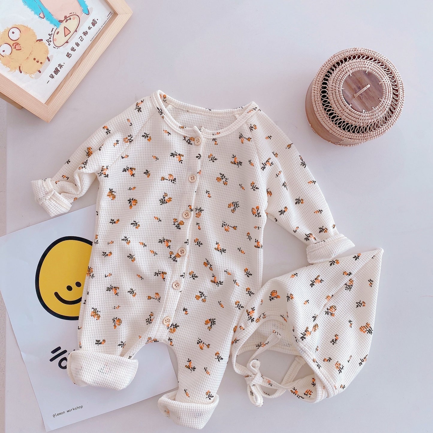 MILANCEL Summer New Baby Clothes Knitted Long Sleeves Toddle Romper Simple Casual Infant Outfit