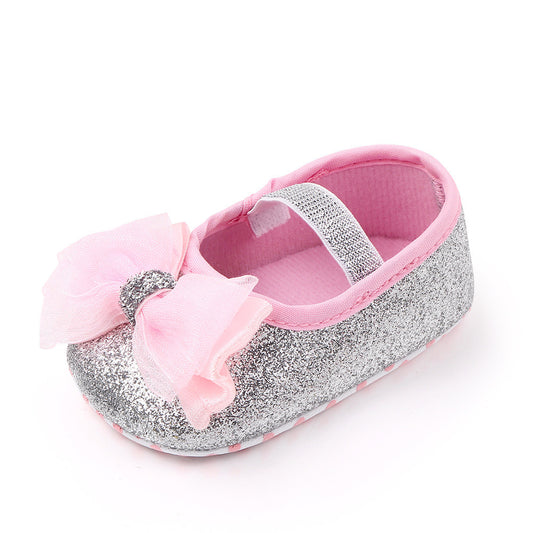 Newborn Princess Shoes Mga Sapatos ng Sanggol Soft Soled Baby Shoes Bow Princess Shoes Single Shoes