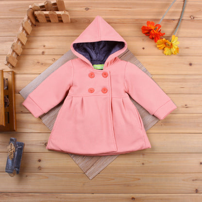 Winter baby wear warm coat hooded jacket 3 colors