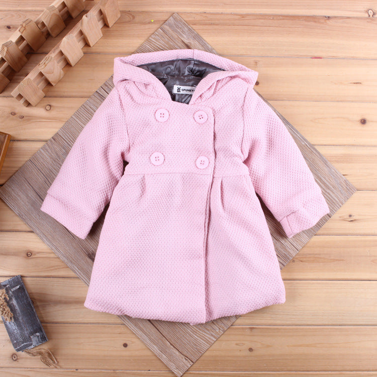 Winter baby wear warm coat hooded jacket 3 colors