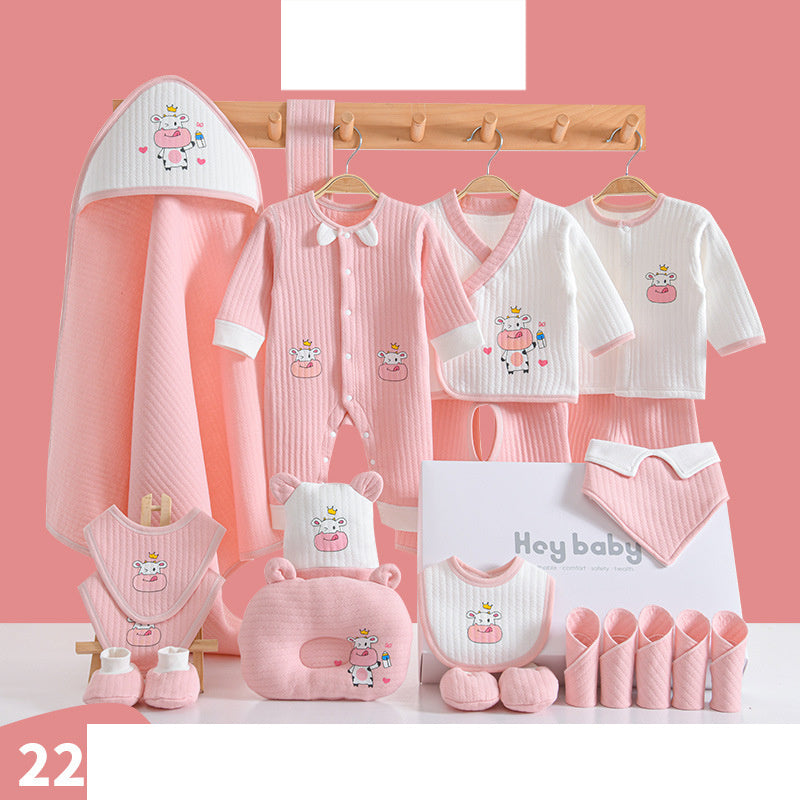 Fashion Cotton Winter Baby Clothes Full Moon Gift Set