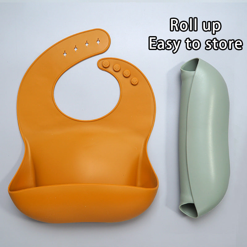 Silicone Baby Bib with Food Catcher