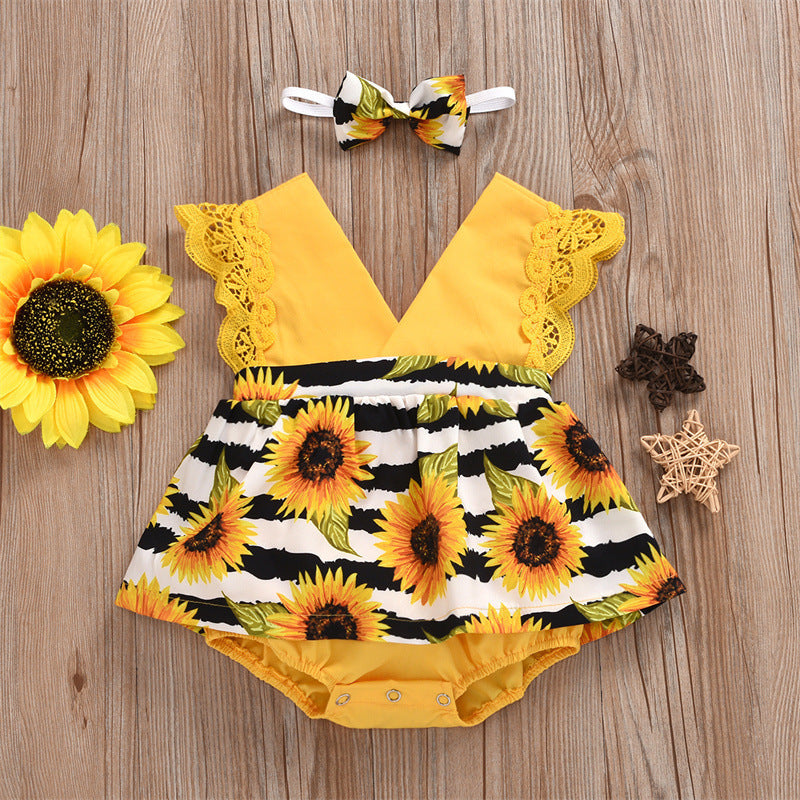 Sunflower Baby One-piece Romper