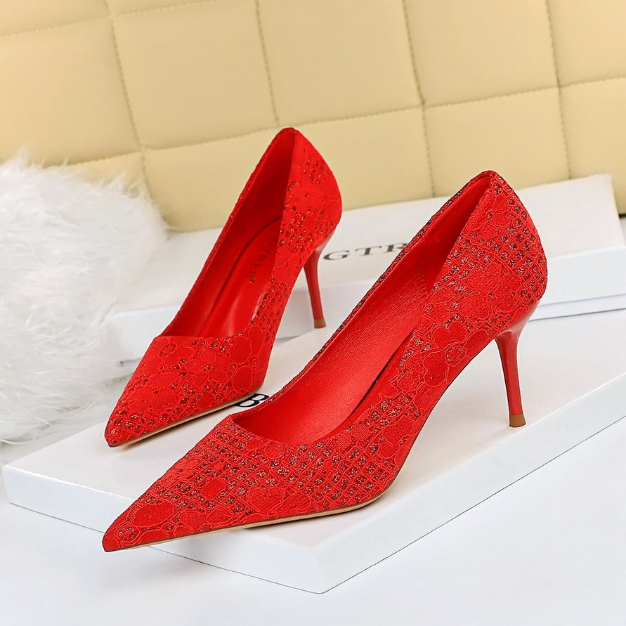 High Heels Stiletto All-match Net Celebrity Girl Summer Shoes