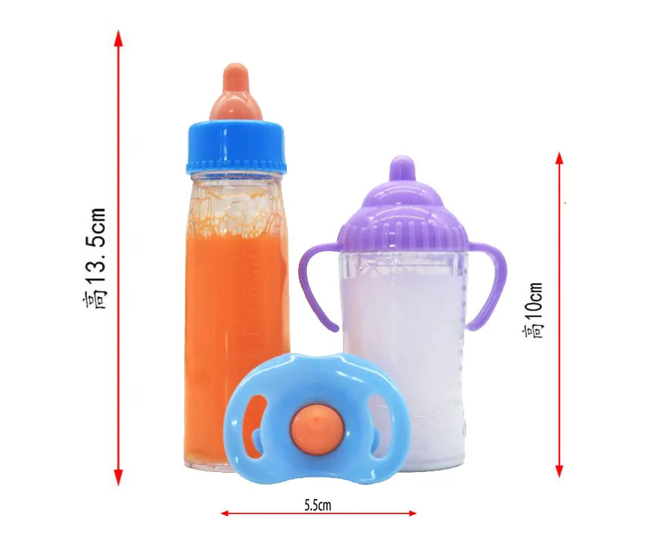 Large Size Baby Doll Feeding Bottle Set Baby Care