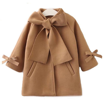 Girls long woolen coat