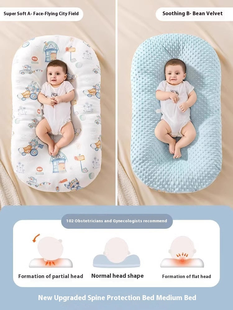 Minimally Printed Baby Soothing And Anti Startle Bed