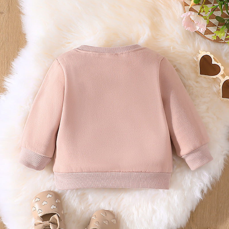 Long Sleeve Round Neck Pullover Baby Casual Wear