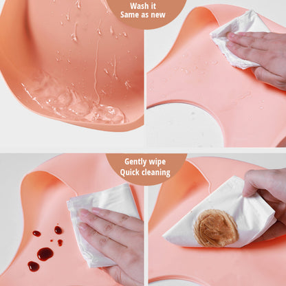 Silicone Baby Bib with Food Catcher