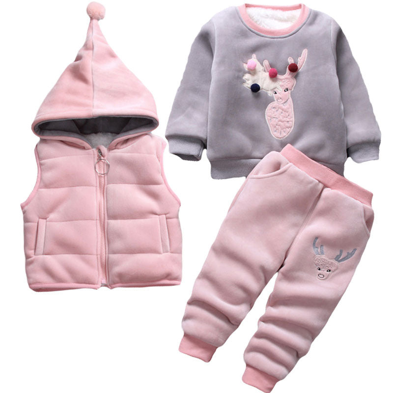 Three-piece winter set for infants and children