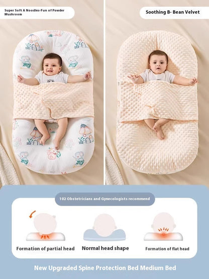 Minimally Printed Baby Soothing And Anti Startle Bed