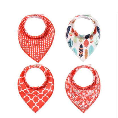 4pcs Bibs Burp Cloth Print