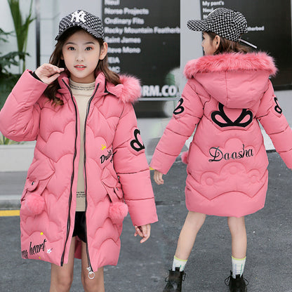 Girls' cotton-padded jackets