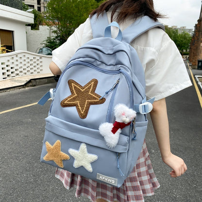 Women's Fashionable All-match Nylon Star Backpack