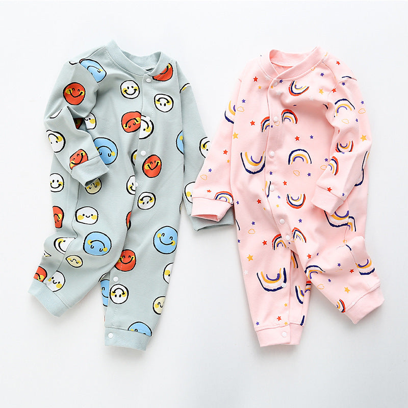 Baby combed cotton jumpsuit