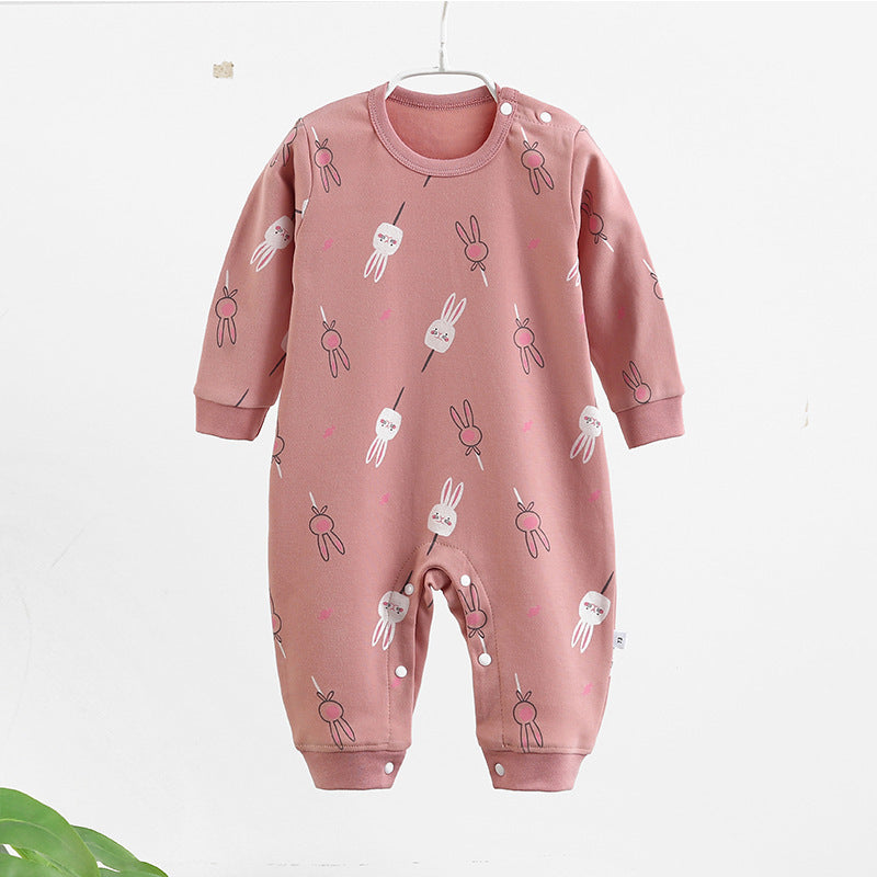 Baby combed cotton jumpsuit