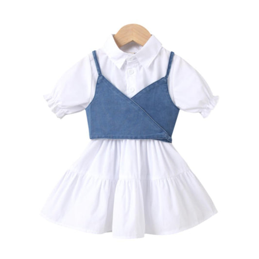 Girls' Style Short-sleeved  Vest Suit