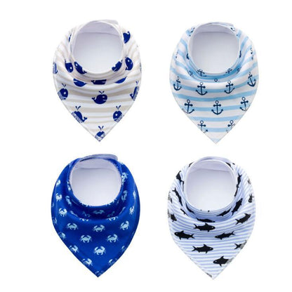 4pcs Bibs Burp Cloth Print