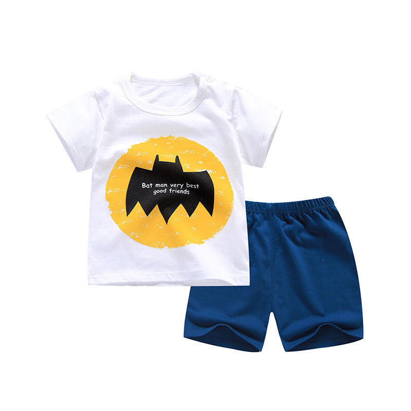 Children's short sleeve suit cotton baby clothes boy shorts