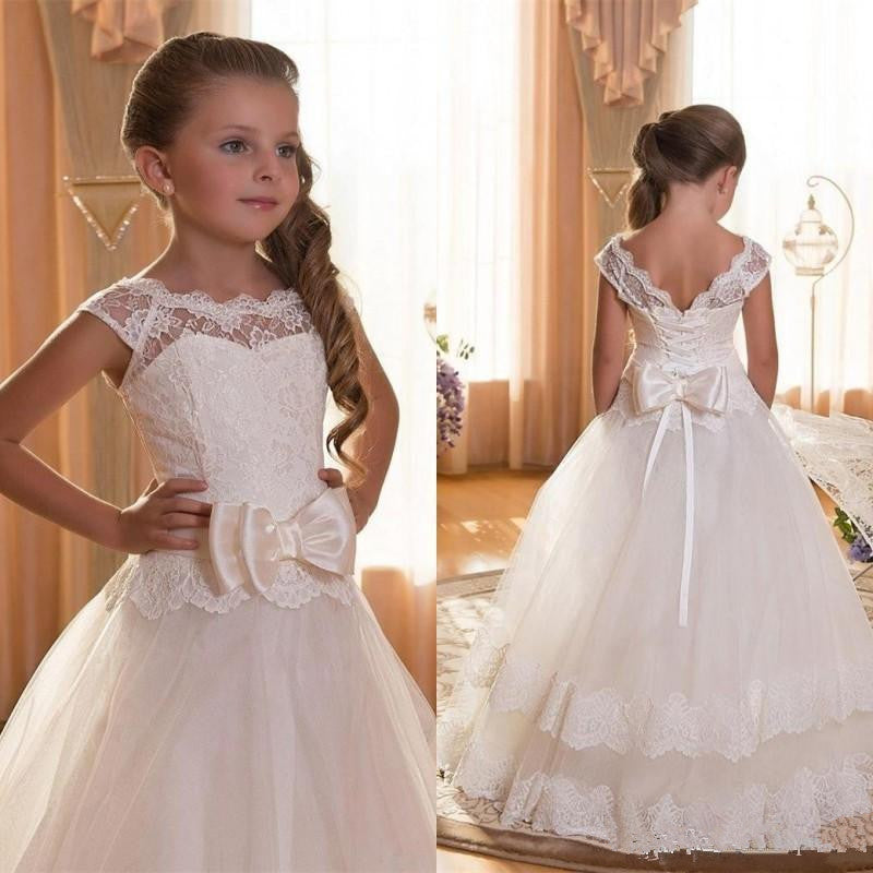 White Fashion Princess Flower Dress