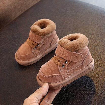 Cute Velcro Baby Boots Simple Soft Baby Snow Boots