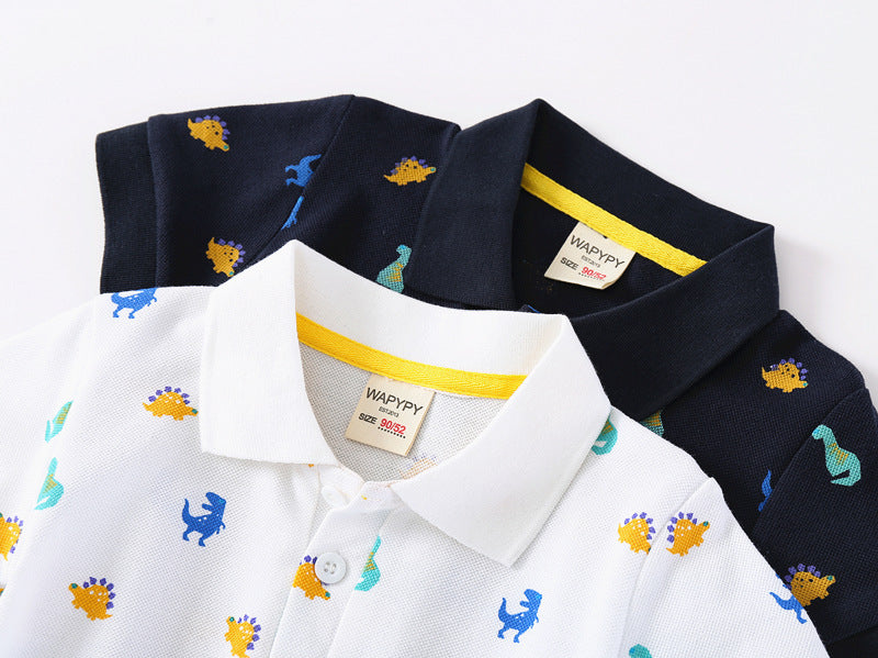 Children's Lapel Shirt With Short Sleeves