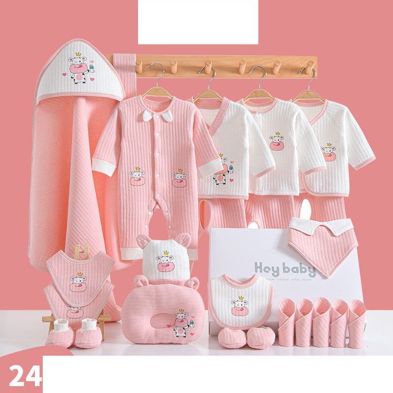 Fashion Cotton Winter Baby Clothes Full Moon Gift Set