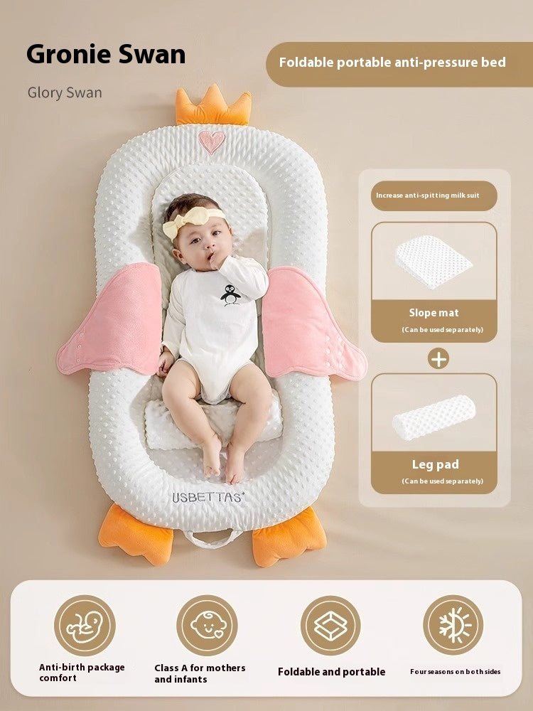 Minimally Printed Baby Soothing And Anti Startle Bed