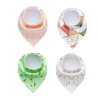 4pcs Bibs Burp Cloth Print