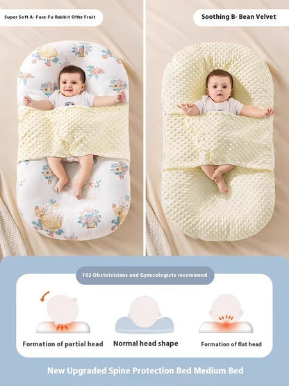 Minimally Printed Baby Soothing And Anti Startle Bed