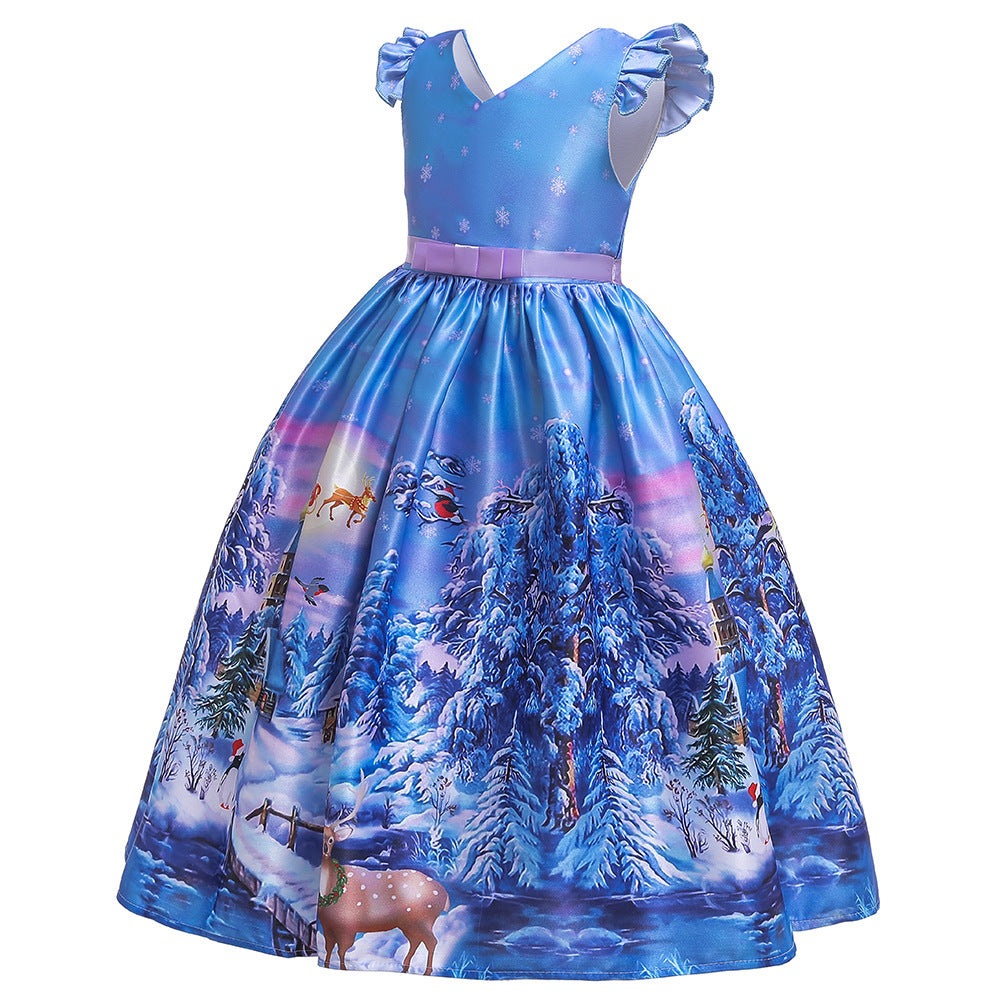 Printed girl princess skirt