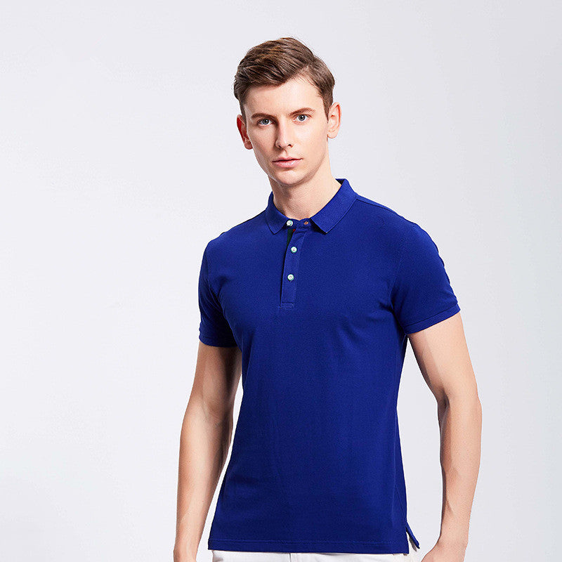 Casual solid color lapel T-shirt