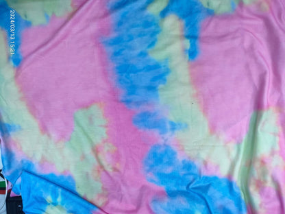 Children's Tie-dyed Round Neck Top And Shorts Suit