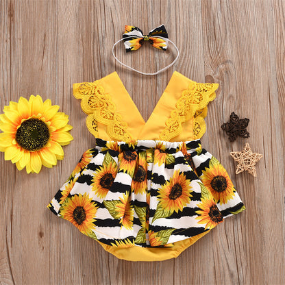 Sunflower Baby One-piece Romper