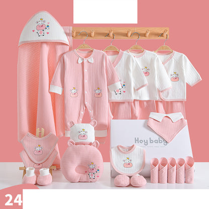 Fashion Cotton Winter Baby Clothes Full Moon Gift Set