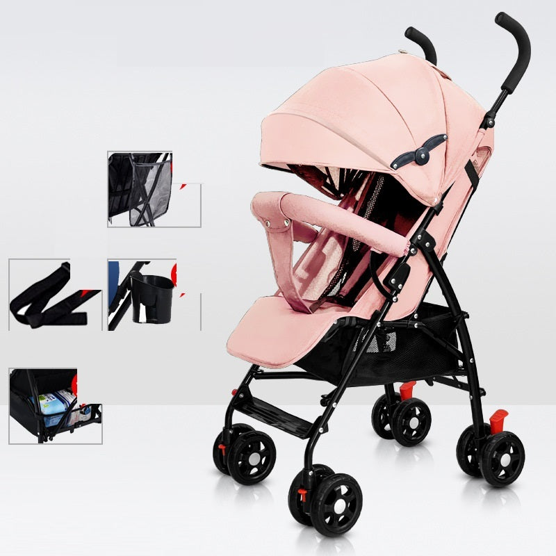 Sit And Lie Down Baby Portable Folding Simple Trolley