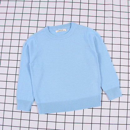 Boys And Girls Solid Color Sweater Pullover Sweater