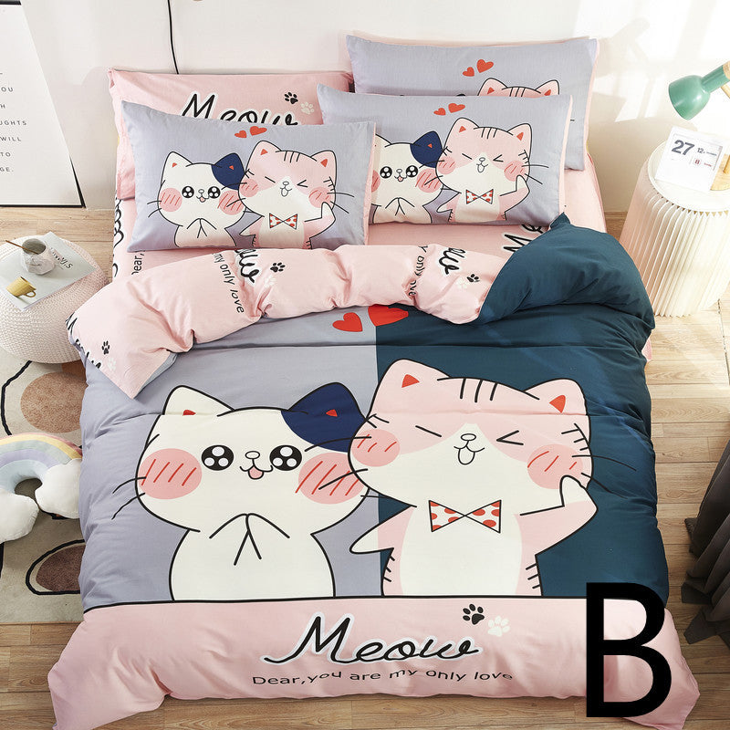 Home Textile Cute Cartoon Children Bed Sheet Bed Sheet Quilt Cover Bedding