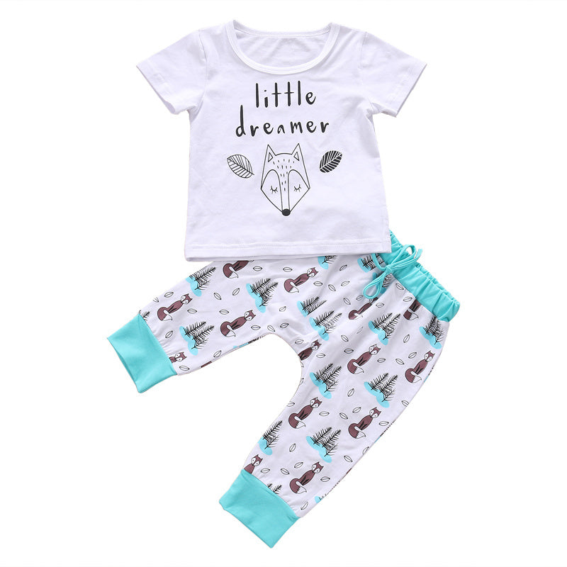 Set T-shirt Tops+Pants Little Boys and Girls Outfits