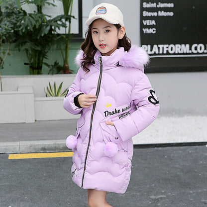 Girls' cotton-padded jackets